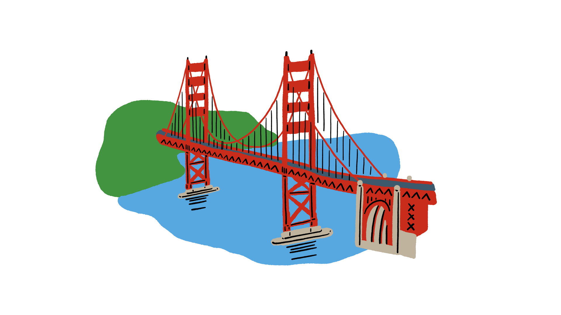 Golden Gate Illustration